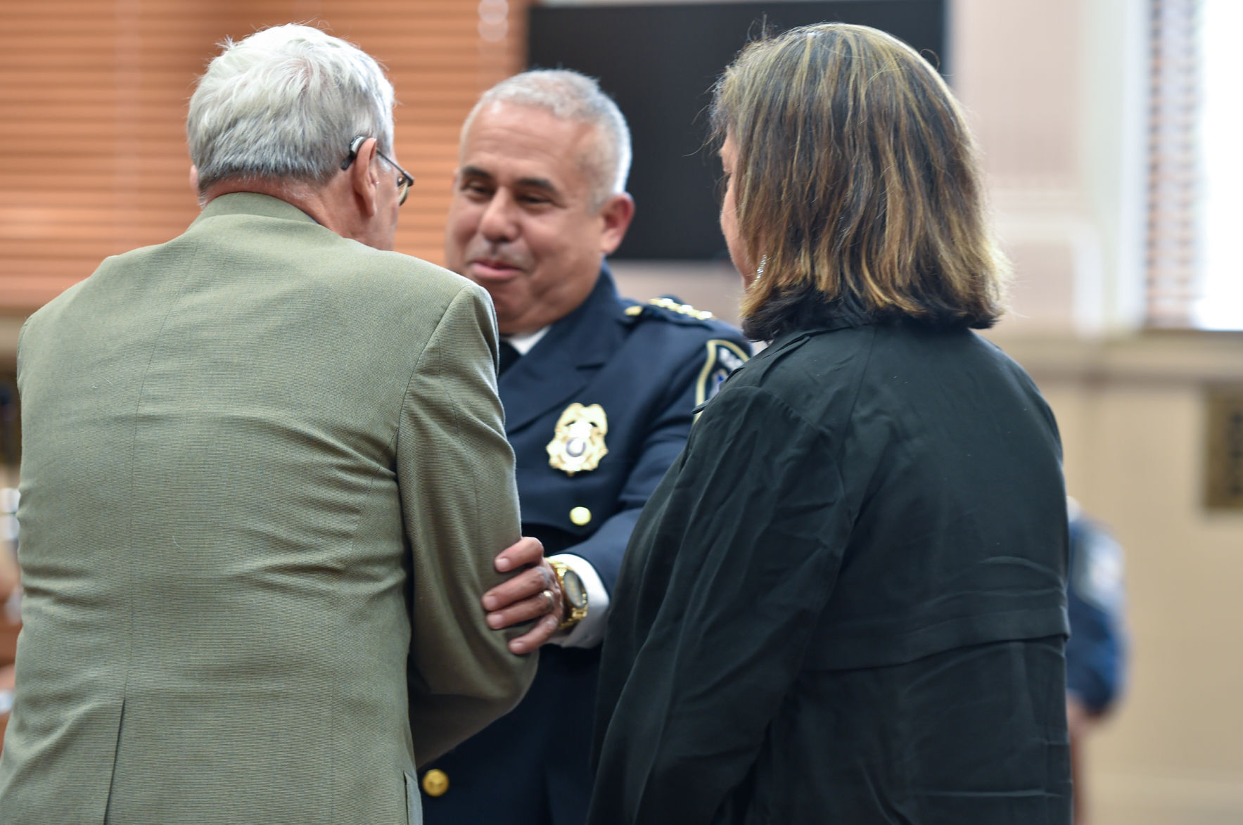 Assistant Chief badge pinning